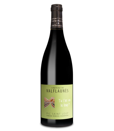 Pic saint Loup sans sulfites - Tu l'as vu le loup - Bouteille 75 cl